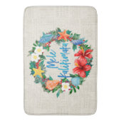 Mele Kalikimaka Hawaiian Kerstmis Wreath Badmat (Voorkant Verticaal)