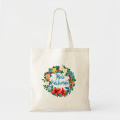 Mele Kalikimaka Hawaiian Kerstmis Wreath Tote Bag (Voorkant)