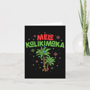 Mele Kalikimaka Hawaiian Kerstpalmboom Licht Kaart