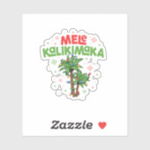 Mele Kalikimaka Hawaiian Kerstpalmboom Licht Sticker (Vel)
