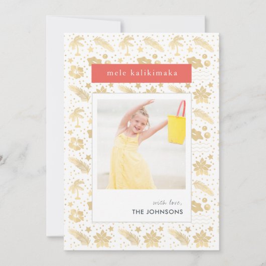 Mele Kalikimaka Hawaiian met kerstkaart (Voorkant)