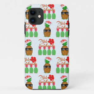 Mele Kalikimaka Hawaiian Pineapple Merry Kerstmis iPhone 11 Hoesje