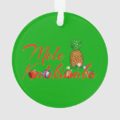 Mele Kalikimaka Hawaiian Pineapple Ornament (achterkant)