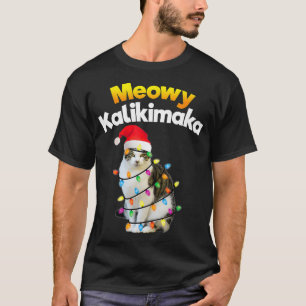 Mele Kalikimaka Hawaiian Vrolijk Kerstmis Kattenli T-shirt