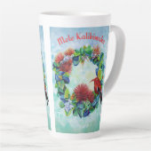 Mele Kalikimaka Hawaiian Wreath Latte Mug (Angle droit)