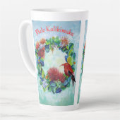 Mele Kalikimaka Hawaiian Wreath Latte Mug (Angle gauche)