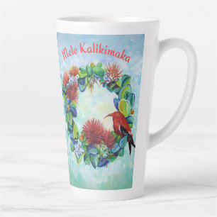 Mele Kalikimaka Hawaiian Wreath Latte Mug