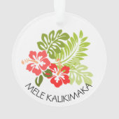 Mele Kalikimaka Joyeux Noël Hawaii Keepsaké (dos)