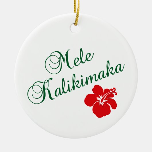Mele Kalikimaka Keramisch Ornament (Voorkant)
