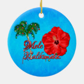 Mele Kalikimaka Keramisch Ornament (Achterkant)