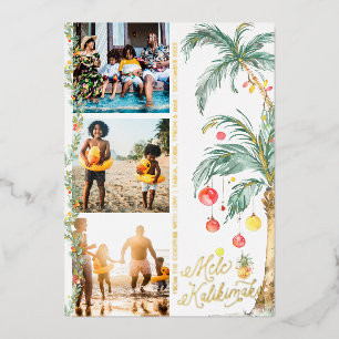 Mele Kalikimaka Kerst Foto Collage Kaart