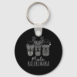 Mele Kalikimaka Kerst Hawaiaanse Kerstman Tiki Mas Sleutelhanger