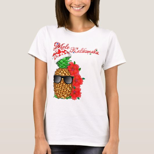Mele Kalikimaka kerstananas T-shirt (Voorkant)