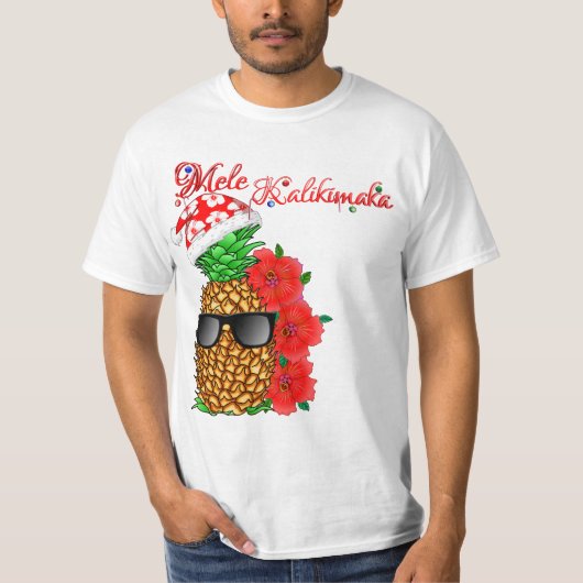 Mele Kalikimaka kerstananas T-shirt (Voorkant)