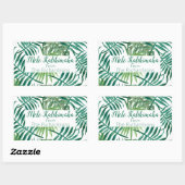 Mele Kalikimaka Kerstfeestdag Typografie Rechthoekige Sticker (Vel)