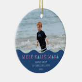 Mele Kalikimaka kerstfoto Keramisch Ornament (Rechts)