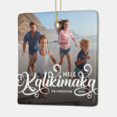 Mele Kalikimaka kerstfoto Keramisch Ornament (Links)
