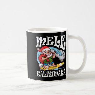 Mele Kalikimaka Kerstman Surft Hawaiaanse Kerstmis Koffiemok