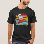 Mele Kalikimaka kerstMannen Apparel Funny Santa T-shirt (Voorkant)