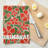 Mele Kalikimaka Kerstmis Hawaiian Hibiscus Print Theedoek (Quarter Fold)