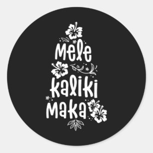 Mele Kalikimaka Kerstmis Hawaiian Xmas Vacature Ronde Sticker