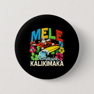 Mele Kalikimaka Kerstmiskerstman Kerstmiszomer Haw Ronde Button 5,7 Cm