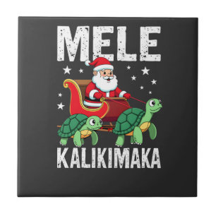 Mele Kalikimaka Kersttrui Santa slee Kust Tegeltje