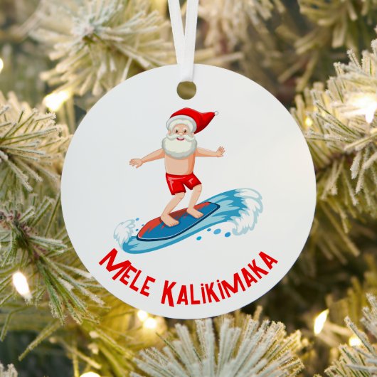 Mele Kalikimaka Metalen Ornament (Insitu)