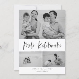 Mele Kalikimaka Modern Brush Feestdagenkaart