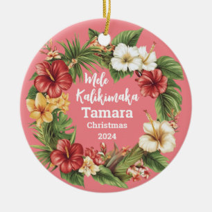 Mele Kalikimaka Ornement personnalisé hawaïen