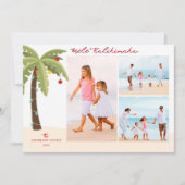 Mele Kalikimaka Palm Tree 3 Feestdagenkaart (Voorkant)