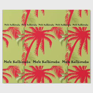 Mele Kalikimaka Palm Tree Cadeaupapier