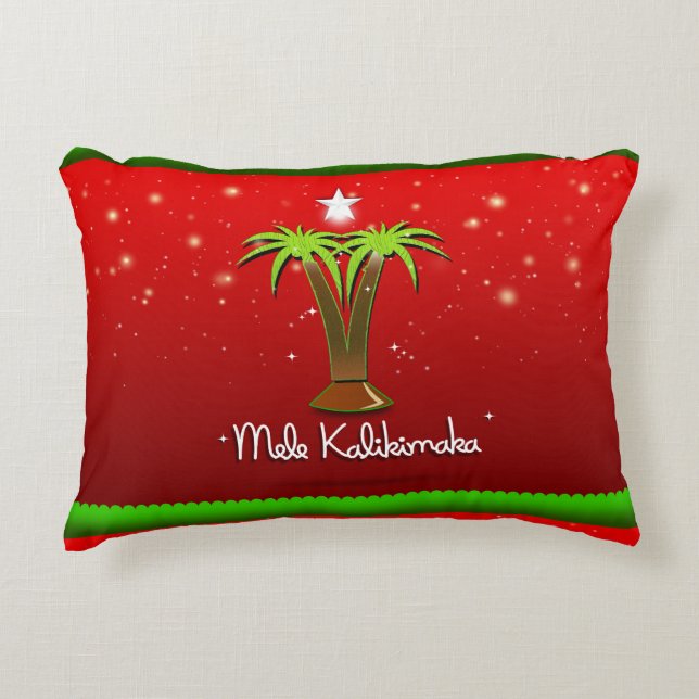 Mele Kalikimaka Palm Tree for Xmas Decoratief Kussen (Voorkant)