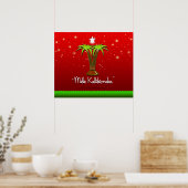 Mele Kalikimaka Palm Tree for Xmas Poster (Keuken)