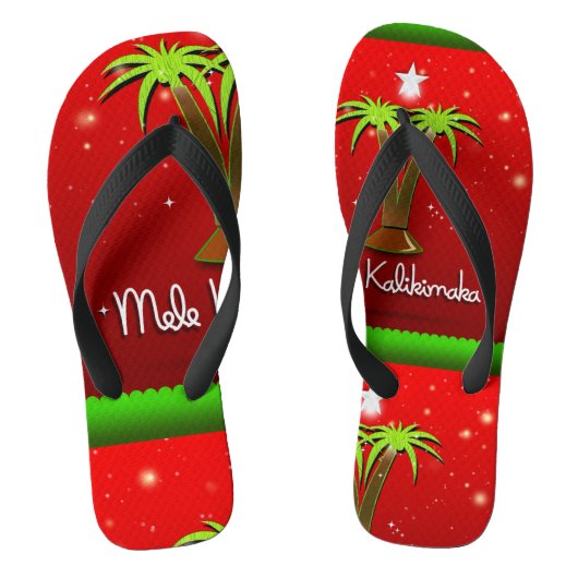 Mele Kalikimaka Palm Tree for Xmas Teenslippers (Voetbed)