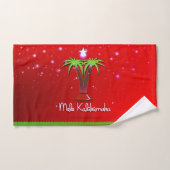 Mele Kalikimaka Palm Tree pour Noël (Serviette à main)
