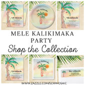 Mele Kalikimaka Palm Trees Papieren Bordje