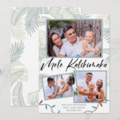 Mele Kalikimaka Photo Collage Holiday Card (Voorkant / Achterkant)