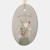 Mele Kalikimaka Pine, Gepersonaliseerde Kerstmis Keramisch Ornament (Links)