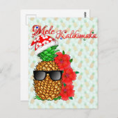 Mele Kalikimaka Pineapple Briefkaart (Voorkant / Achterkant)