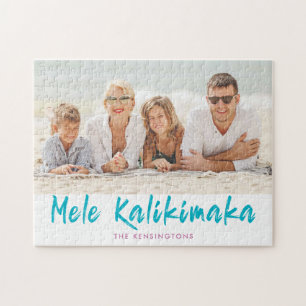 Mele Kalikimaka Pineapple Kerstfeestdag Foto Legpuzzel
