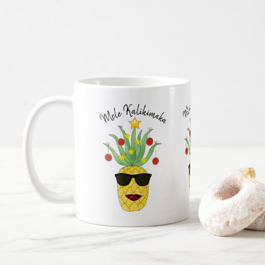 Mele Kalikimaka Pineapple Koffiemok (Met donut)