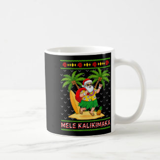 Mele Kalikimaka Retro Kerstman Shaka Hawaï Kerstmi Koffiemok