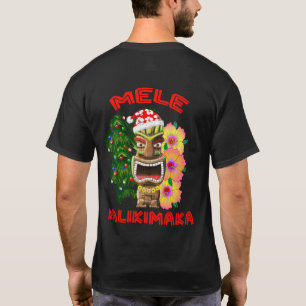Mele Kalikimaka Santa Claus Tiki T-shirt