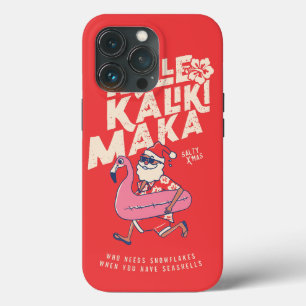 Mele Kalikimaka Santa Flamingo KerstGetaway iPhone 13 Pro Hoesje