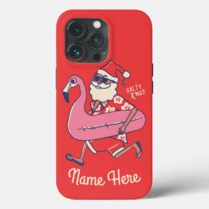 Mele Kalikimaka Santa Flamingo KerstGetaways iPhone 13 Pro Hoesje