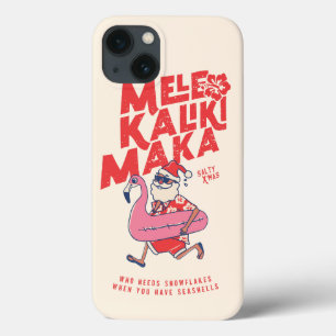 Mele Kalikimaka Santa Flamingo KerstGetaways iPhone 13 Hoesje