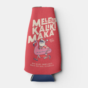 Mele Kalikimaka Santa Flamingo Kerstmis Getaway B Flesjeskoeler