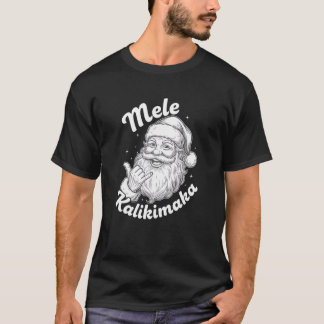 Mele Kalikimaka Santa Shaka Hawaiaanse Kerst Kind T-shirt