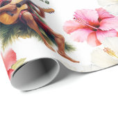 Mele Kalikimaka Santa Wrapping Papier (Rol Hoek)